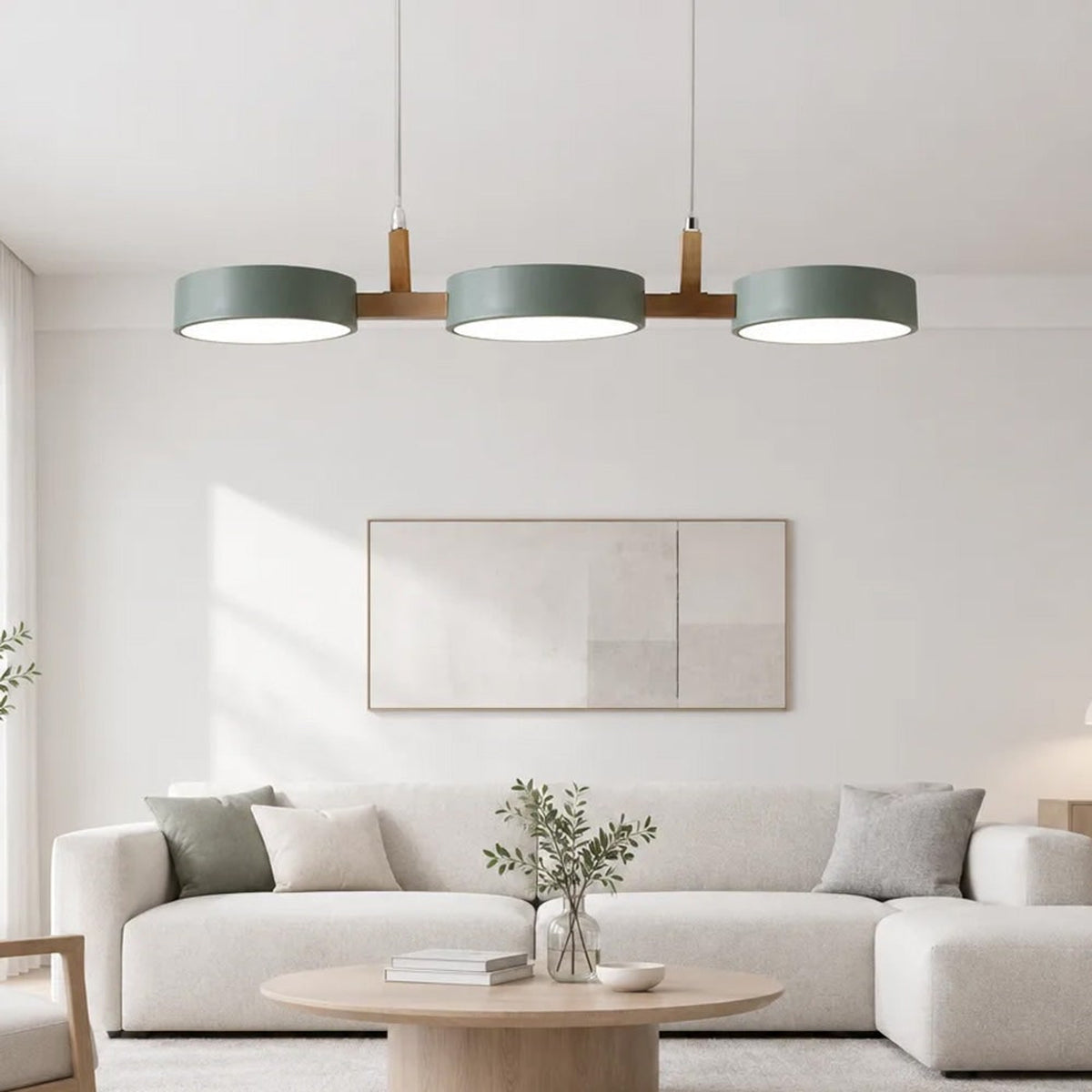 Modern Wooden Multi-Head Pendant Chandelier With Adjustable Cord - Image 13