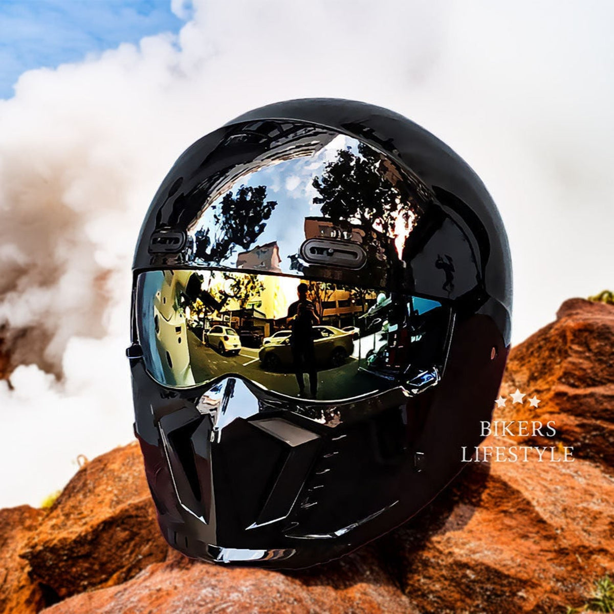 Motorcycle Helmet Full Face With Visor Retro Classic Design For Riding - Image 4