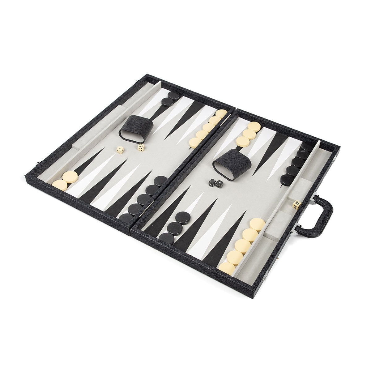 Onyx Backgammon Set With Elegant Stingray-Textured Frame - Image 1