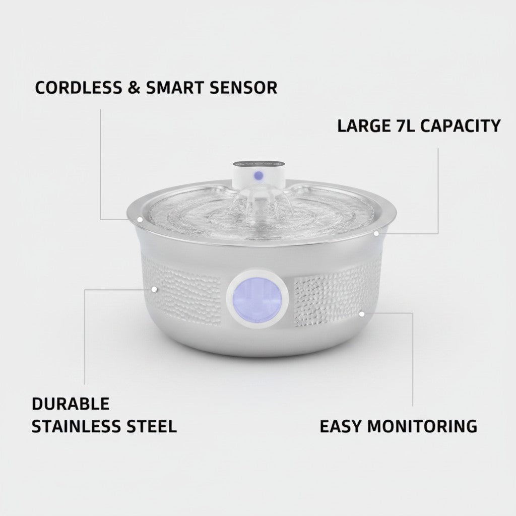 pet water fountain key benefits and features