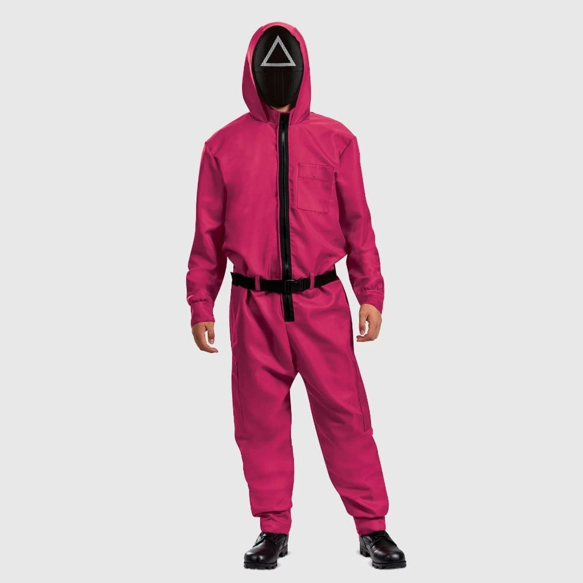 Pink Hooded Jumpsuit Costume With And Belt Halloween Party Costume - Image 2