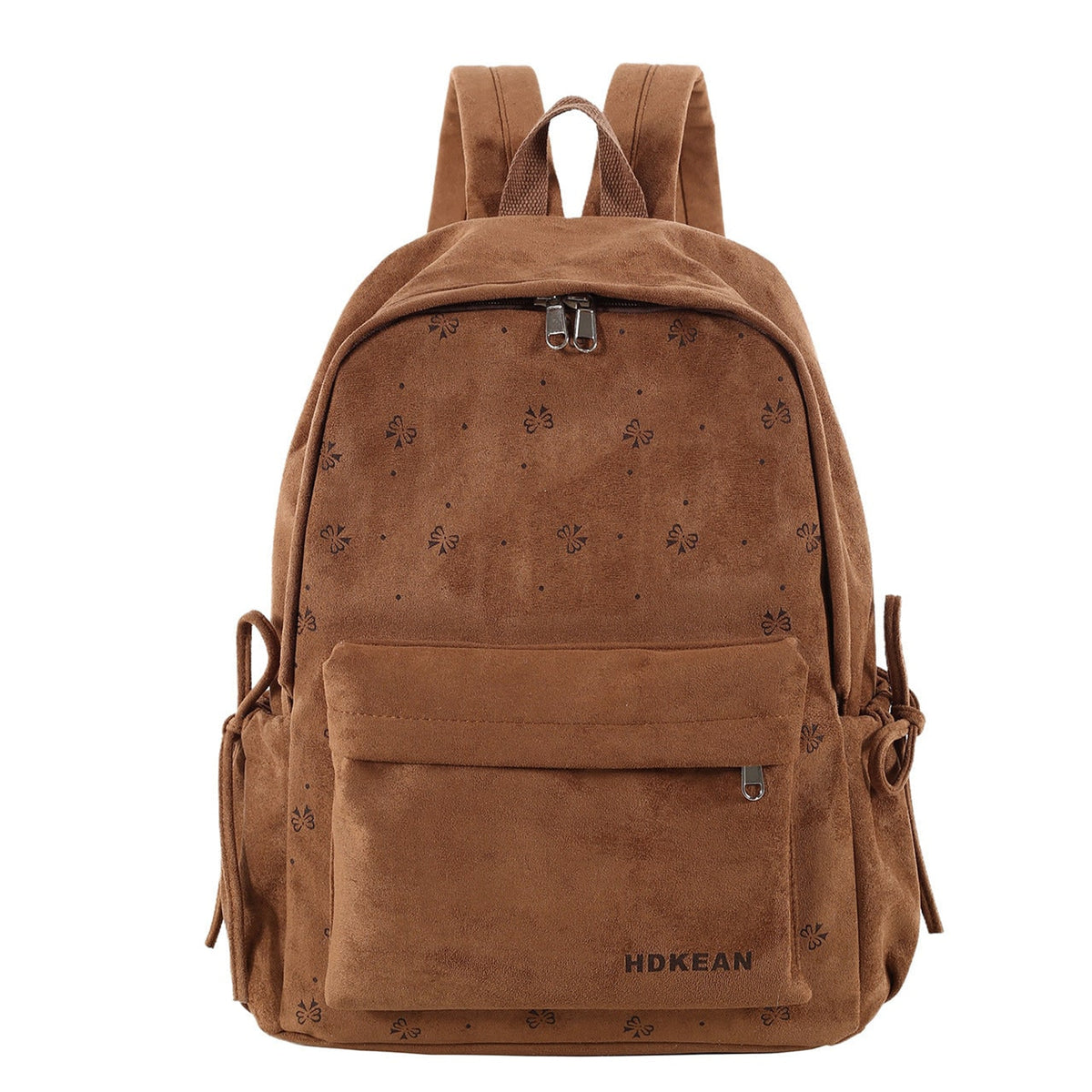 Plush Backpack with Comfortable Student Design and Drawstring Side - Image 4
