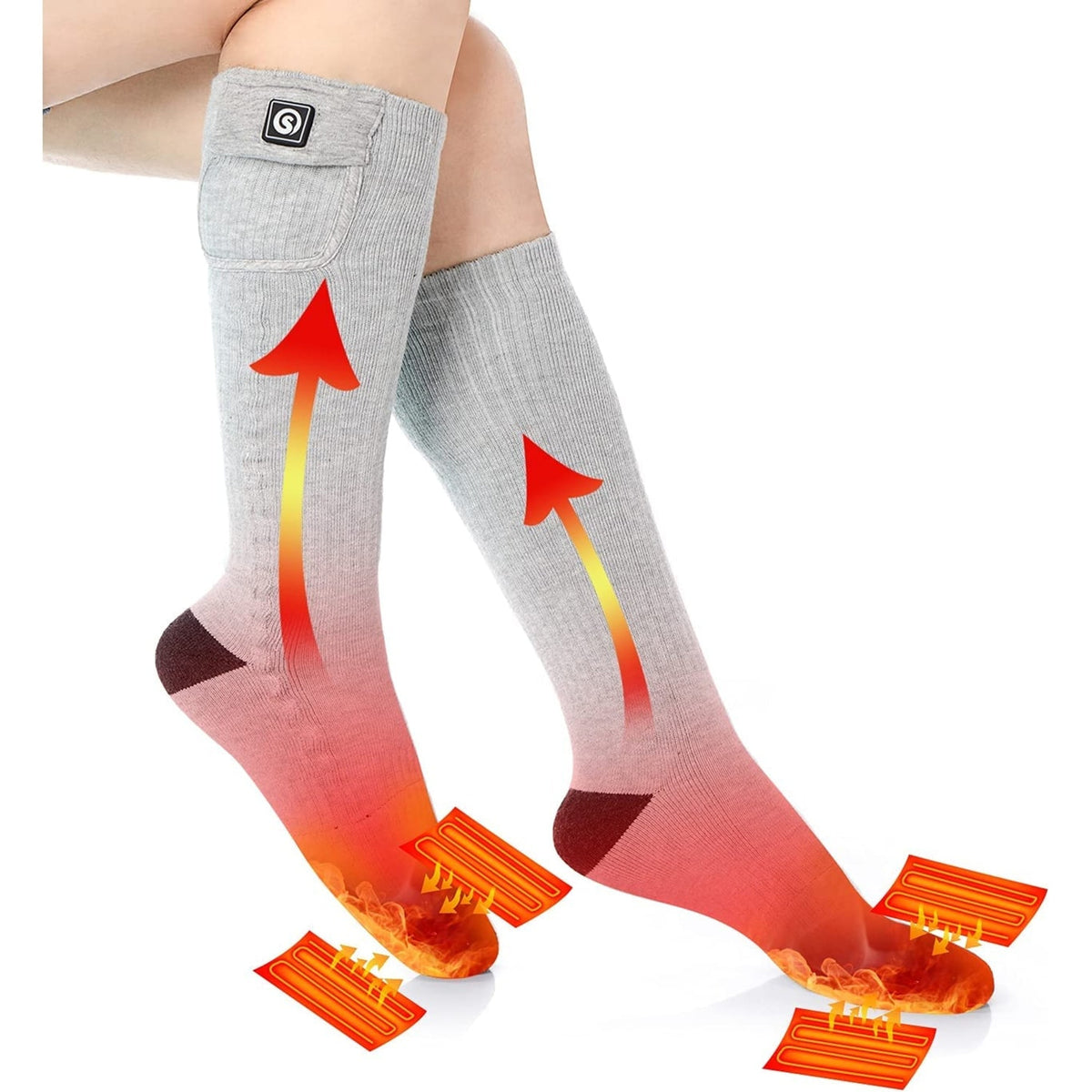 Rechargeable Battery Heated Socks With Moisture Wicking In A Knee High Unisex Design - Image 10