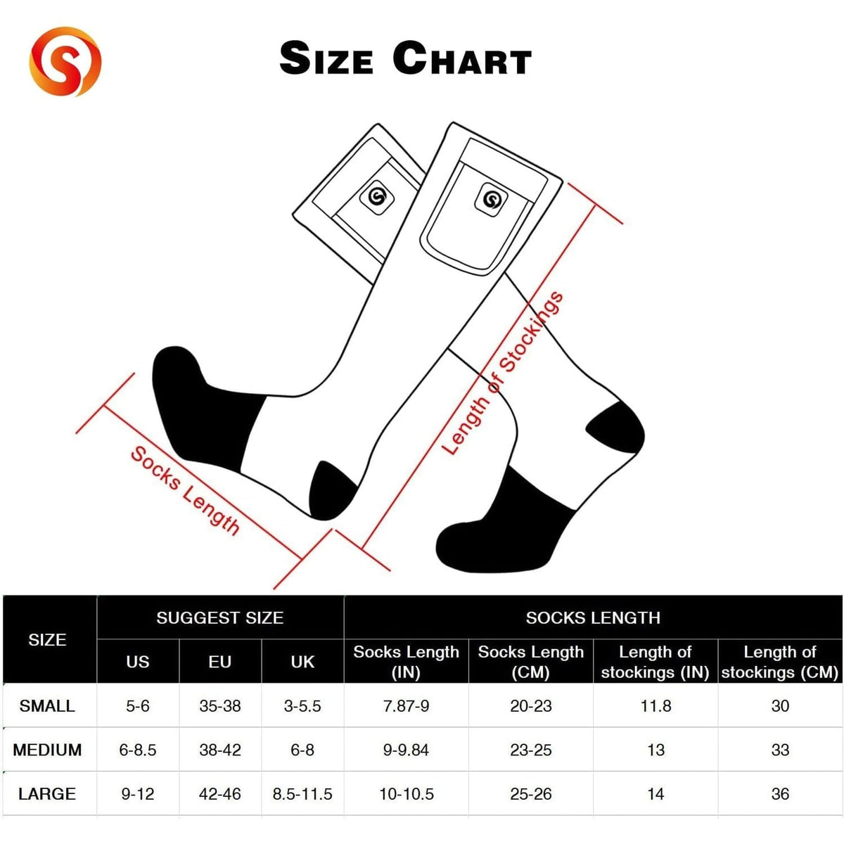 Rechargeable Battery Heated Socks With Moisture Wicking In A Knee High Unisex Design - Image 6