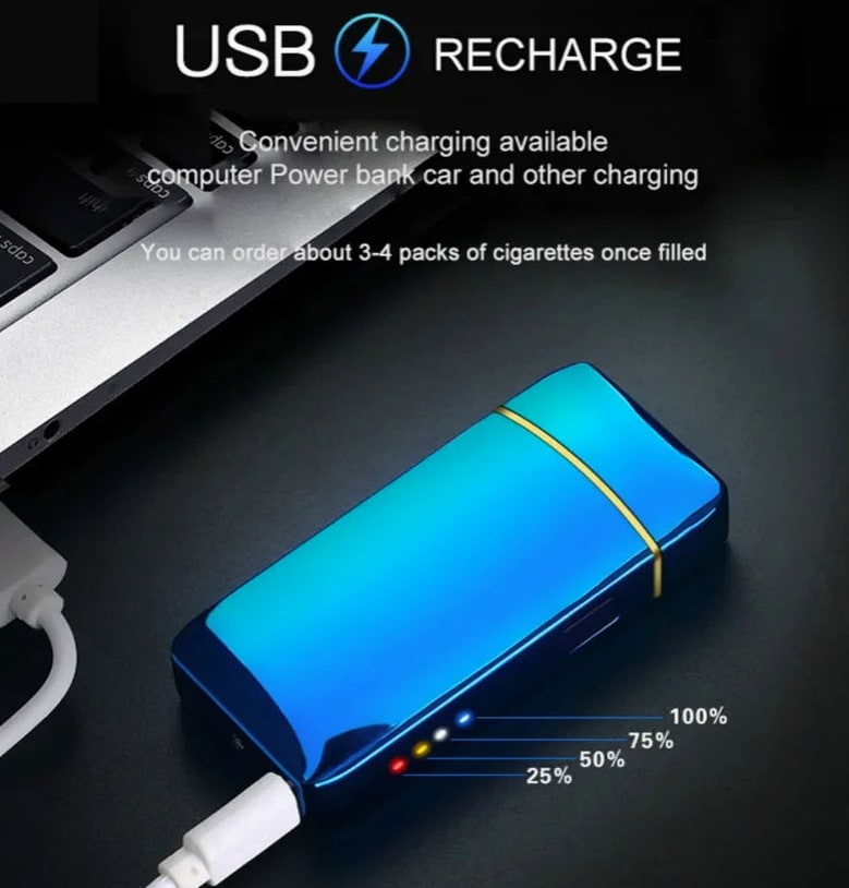 Rechargeable USB Plasma Lighter With Windproof Electronic Metal Design - Image 25