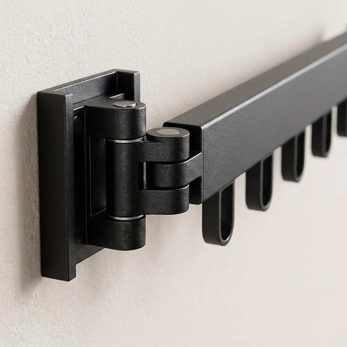Retractable Drying Rack With Folding Wall-Mount Hanger Extends For Drying Space That Disappears When You're Done - Image 6
