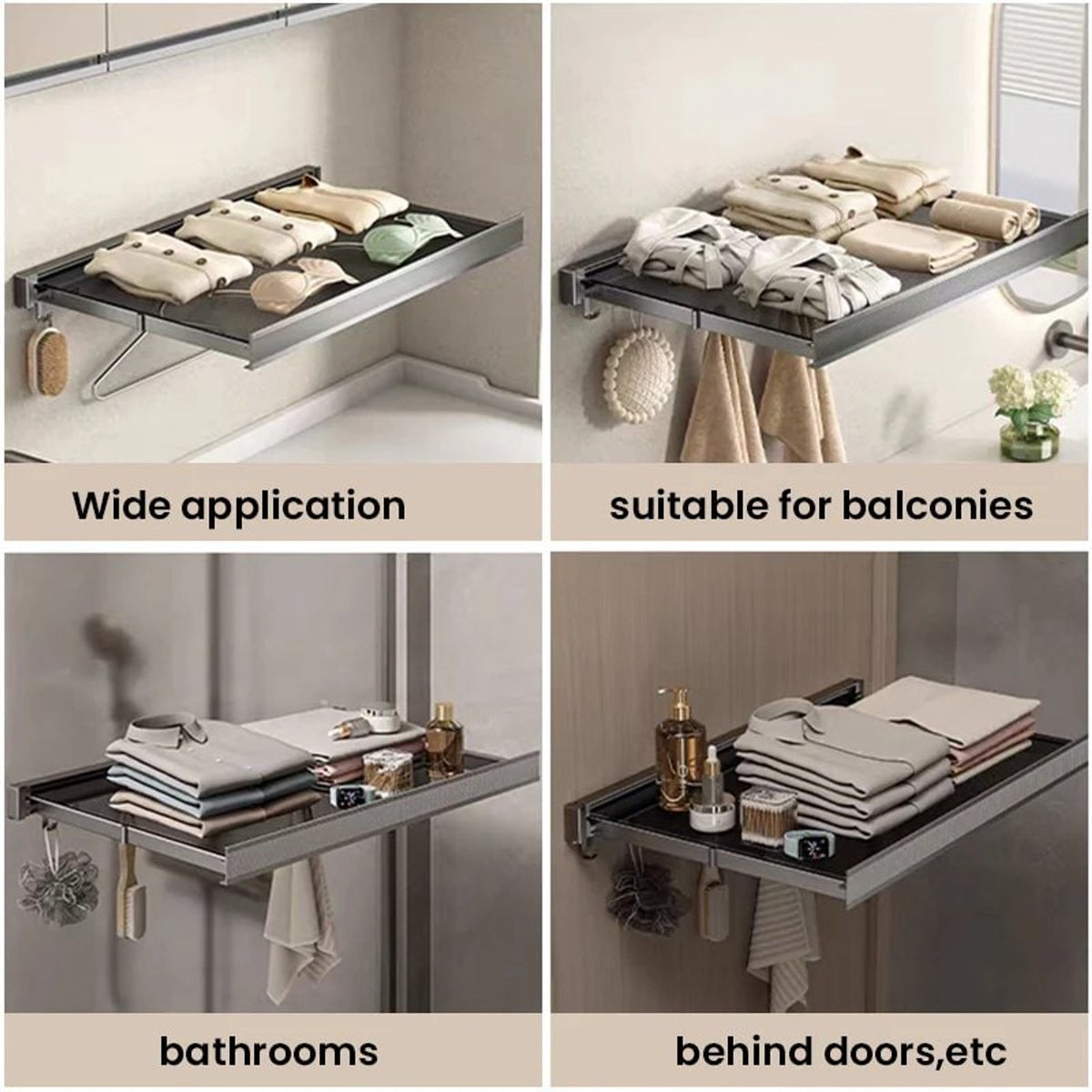 Retractable Storage Rack Invisible Space-Saving Drying Solution For Clothes Shoes And Towels With Maximize Space Minimize Clutter Design - Image 5
