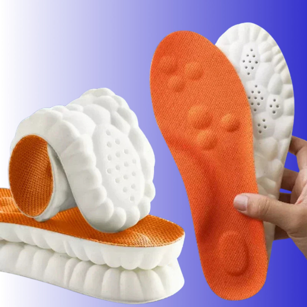 Shoe Insoles Contoured Orthotic Inserts With Textured Foam Arch Support For Unisex - Image 3