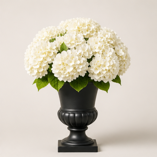 Silk Hydrangea Set With 5 Full Blooms For Porch & Patio Decor - Image 6
