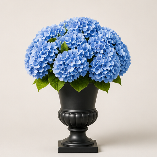 Silk Hydrangea Set With 5 Full Blooms For Porch & Patio Decor - Image 8
