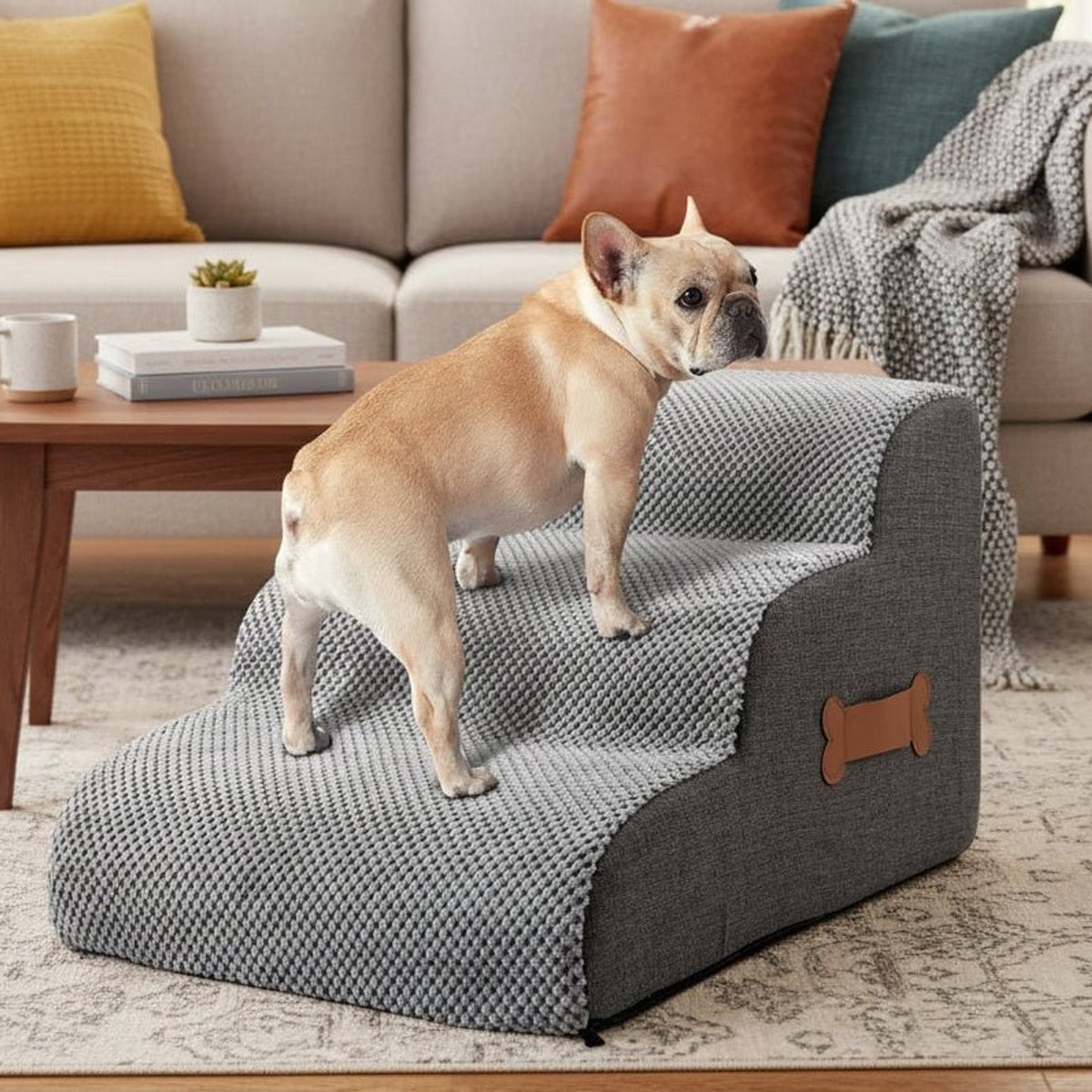 Soft Foam Bed Sofa Non Slip Pet Stairs Dog Steps - Image 1