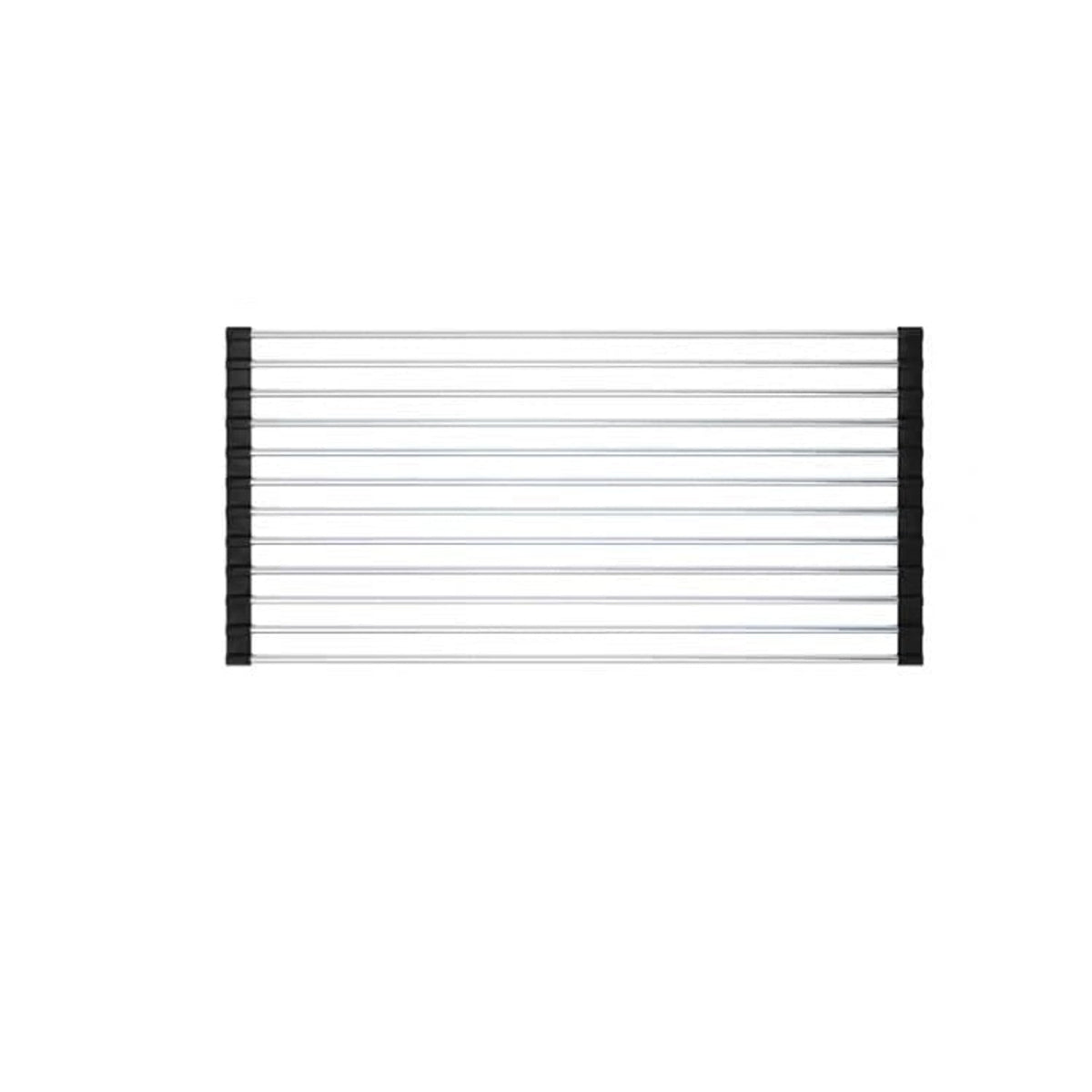 Stainless Steel Folding Drain Rack Expandable Sink Organizer For Space-Saving Kitchen Storage With Food-Safe Silicone Coating - Image 2