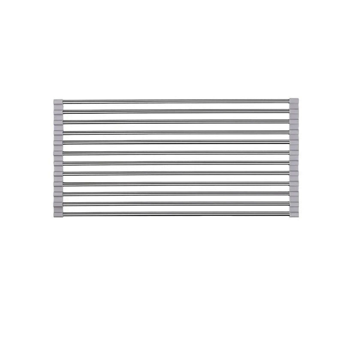 Stainless Steel Folding Drain Rack Expandable Sink Organizer For Space-Saving Kitchen Storage With Food-Safe Silicone Coating - Image 4