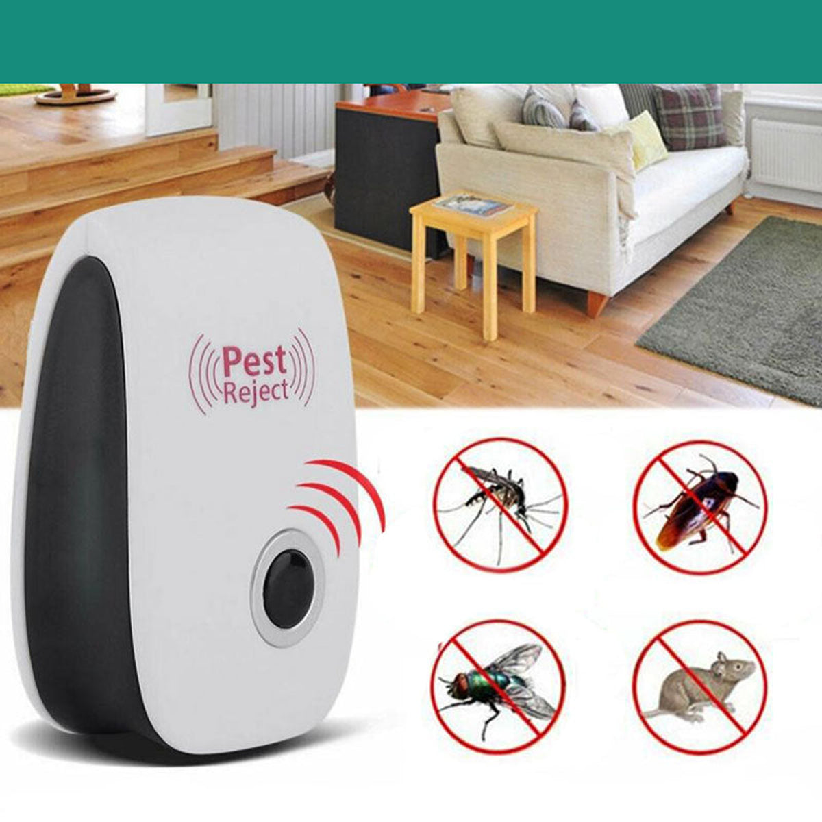 Ultrasonic Pest Repeller Plug In Control Electronic Mouse Rat Repellent Indoor - Image 2