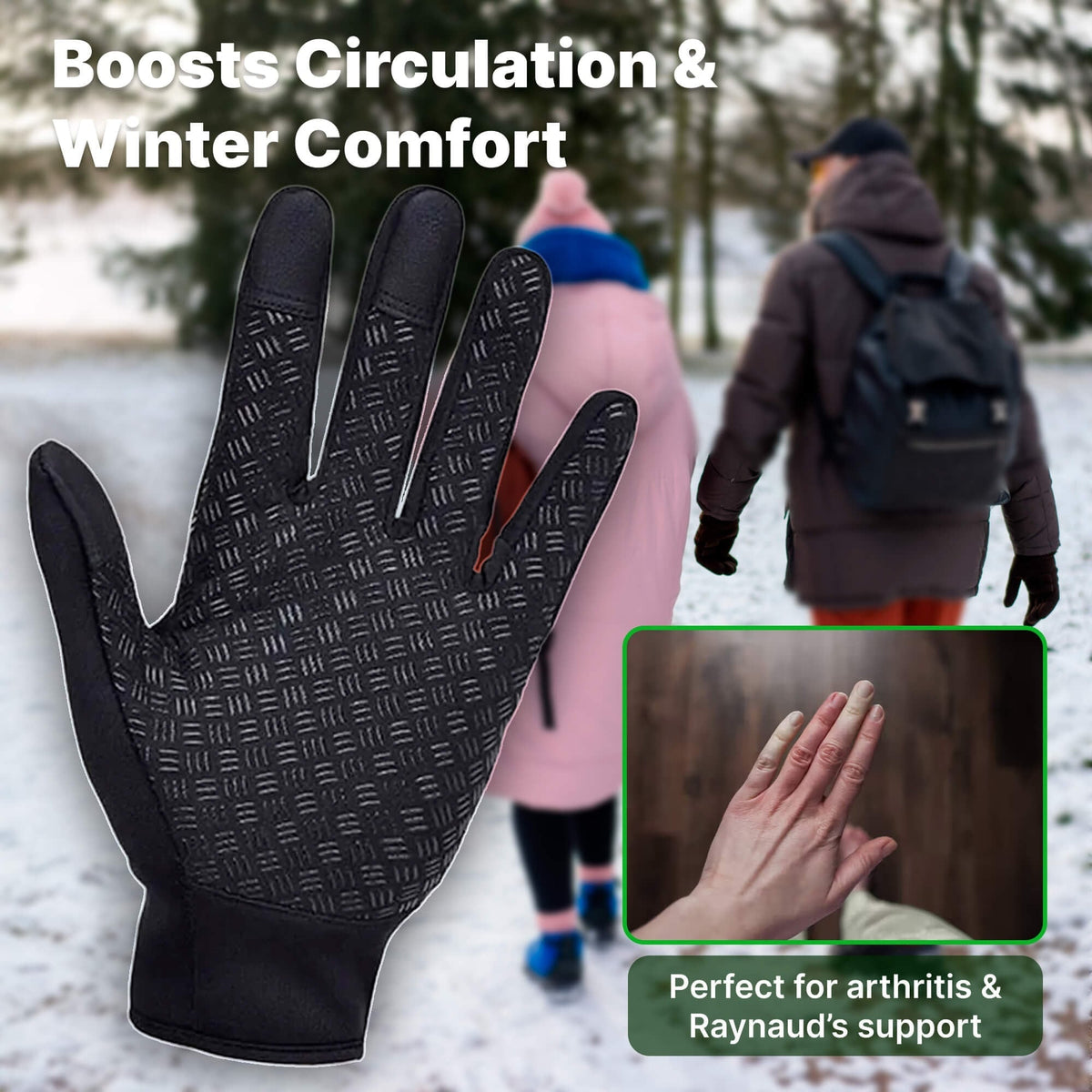 USB Heated Gloves Thermal Ladies Winter Snow Ski Cycling Touchscreen Fingertips Side Zipper Fleece Lining - Image 6