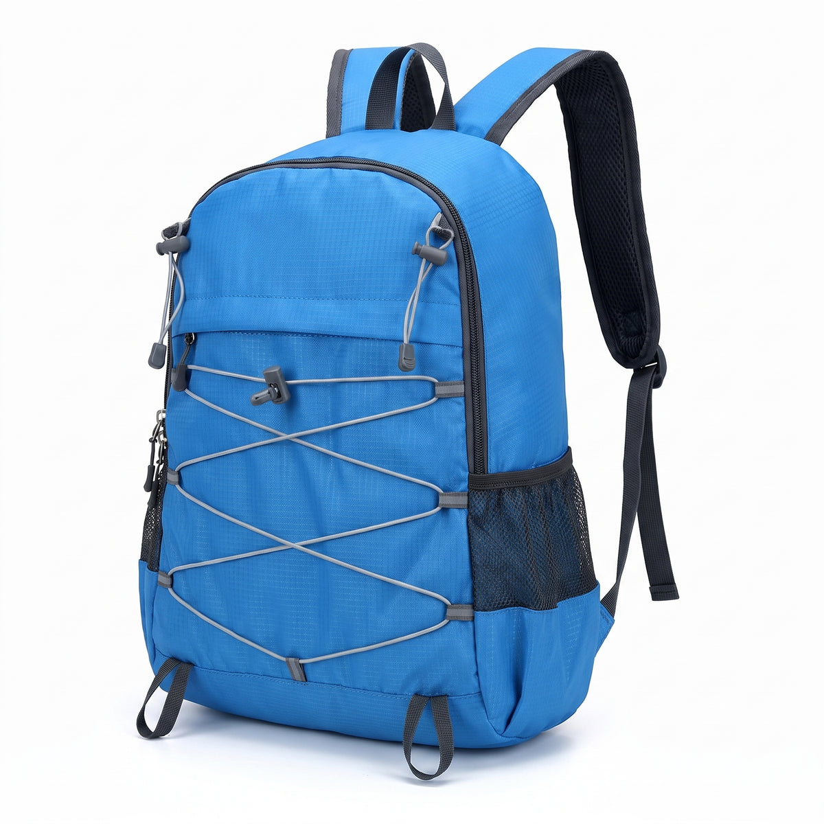 Lightweight Backpack with Adjustable Compact Travel and Compression Straps - Black