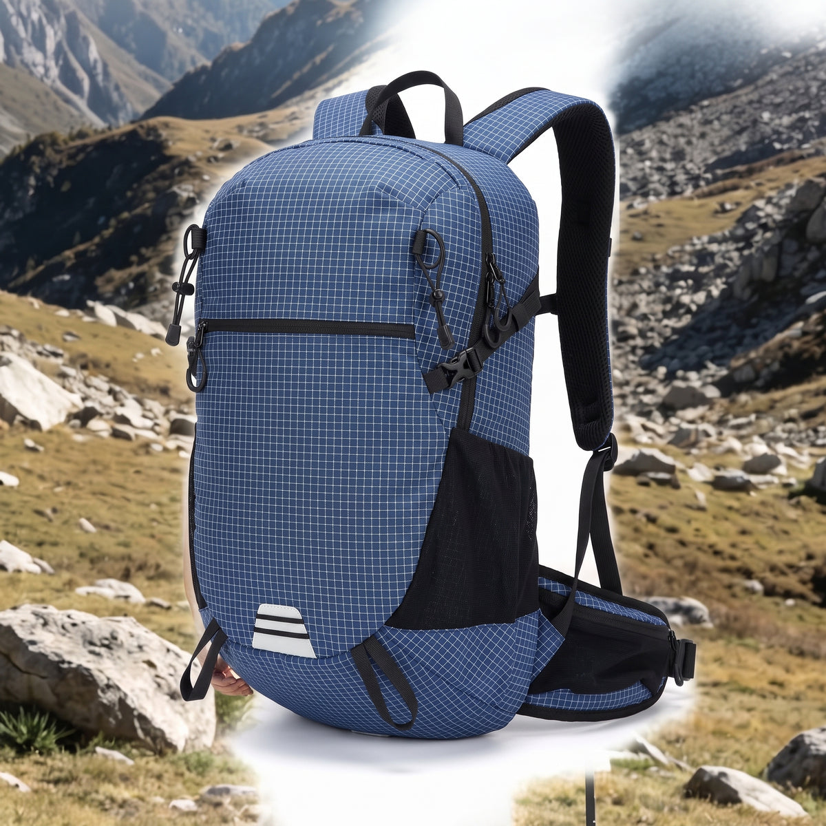 Lightweight Hiking Backpack with Supportive Small and Pattern - Gray