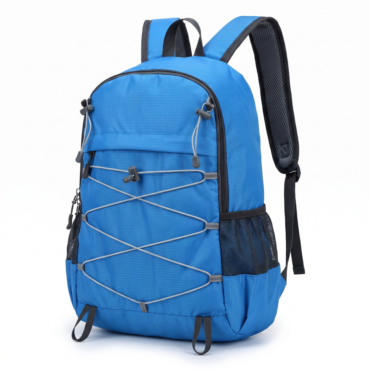 Lightweight Backpack with Adjustable Compact Travel and Compression Straps - Light Green