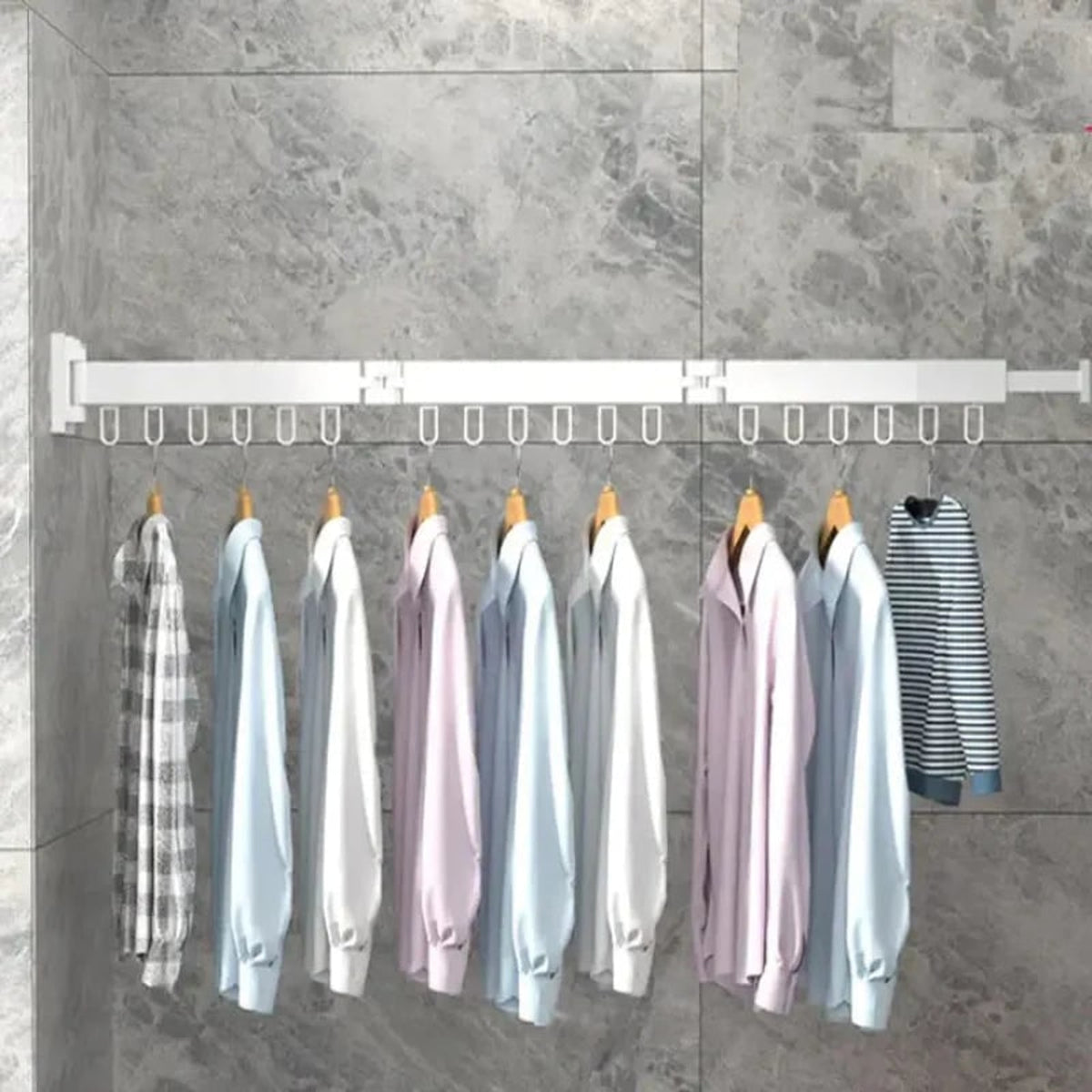 Wall Mount Drying Rack Snapdry Quick Fold Garment One-Touch Folding Design - Image 6