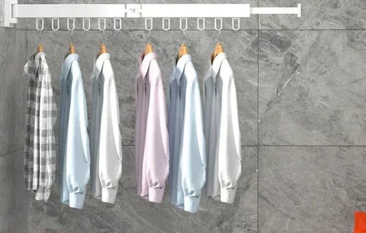 Wall Mounted Drying Rack Foldable Clothes Drying Rack With Space-Saving Design And Strong Hooks - Image 8