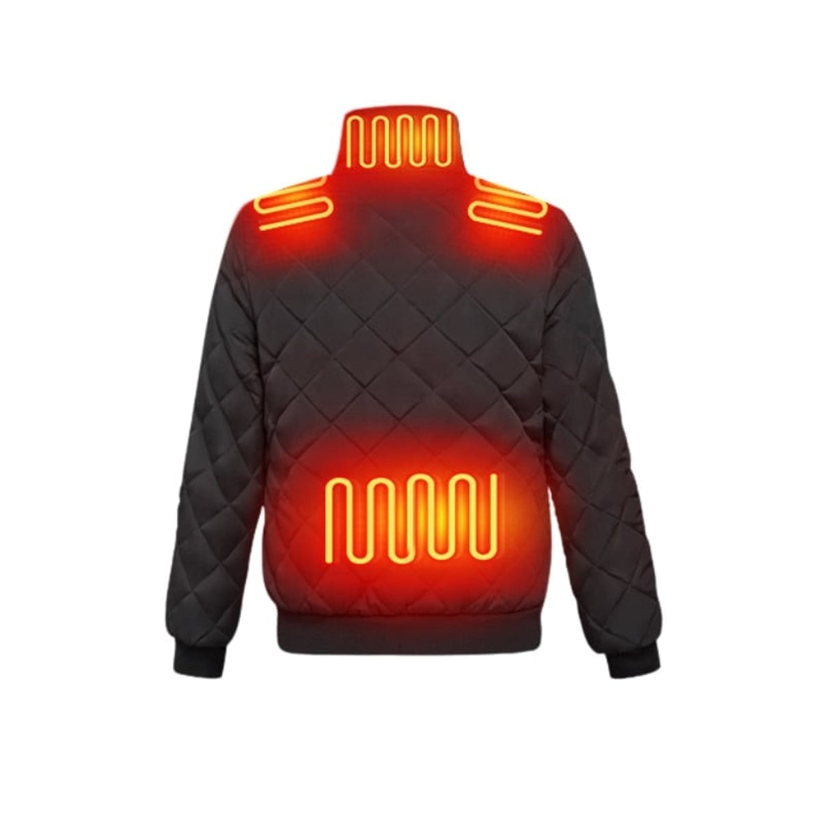 Women's Heated Winter Jacket Electric Quilted Bomber With 8 Heating Zones Stand Collar & Snap Buttons - Image 6