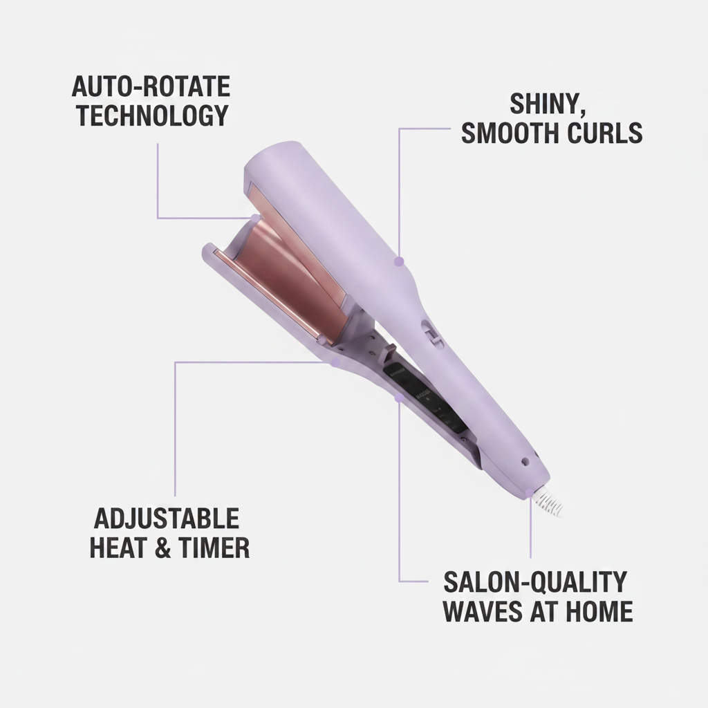 Lockenstab automatisch – Keramik-Auto-Rotations-Curlingsystem benefits