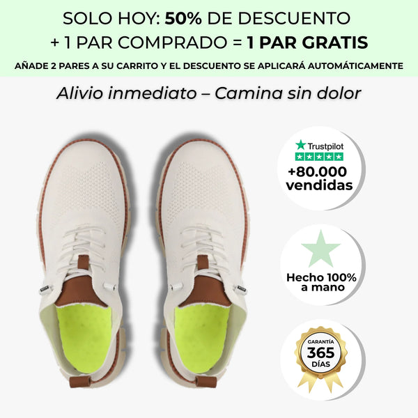 Zapatos Ortopédicos FlexiForm™ Blancos