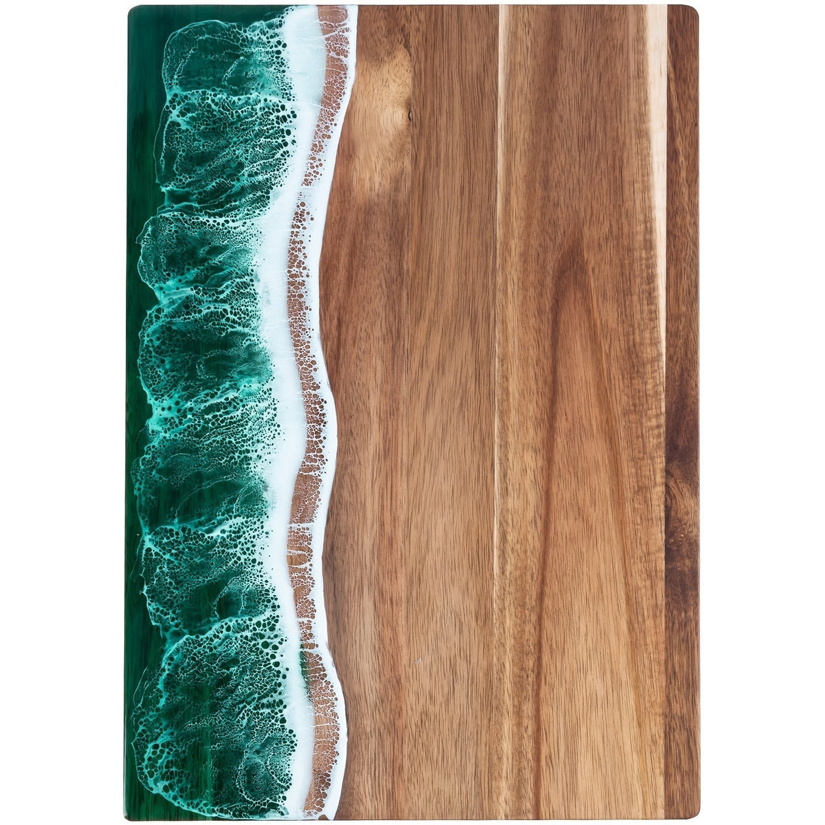 Acacia Wood Resin Chopping Board With Ocean Inlay Charcuterie And Cheese Serving Board - Image 6