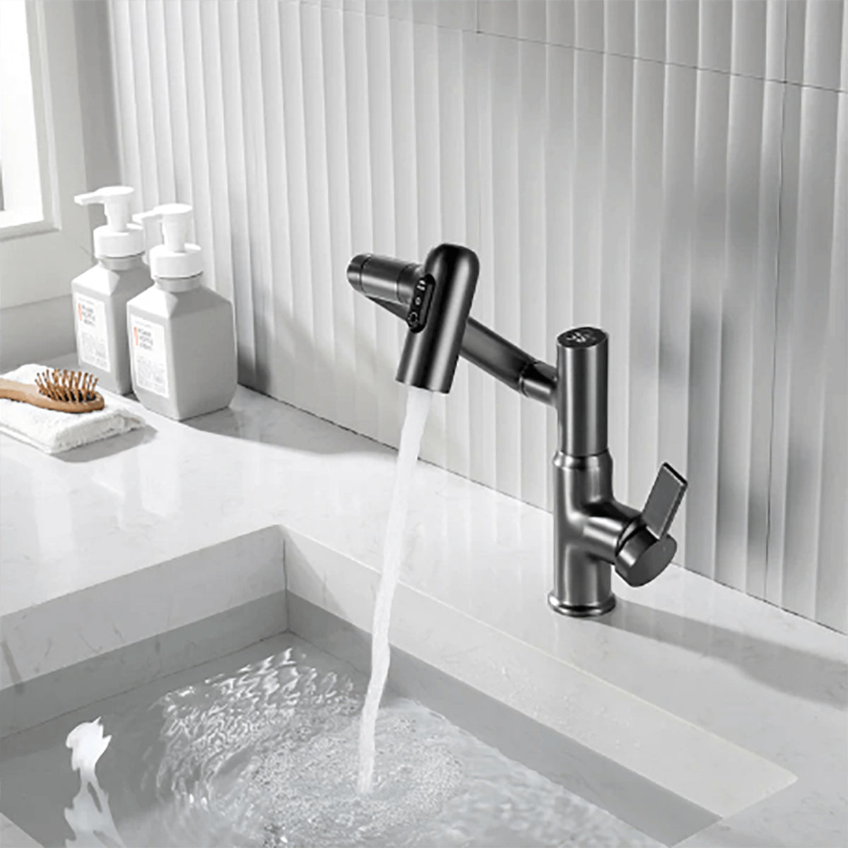 Aquatwist 360° Swiveling Kitchen Faucet With Temperature Display - Image 1