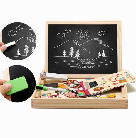 Artiblox 2-in-1 Montessori Drawing Board With Magnetic And Chalkboard Surfaces For Kids - Image 9