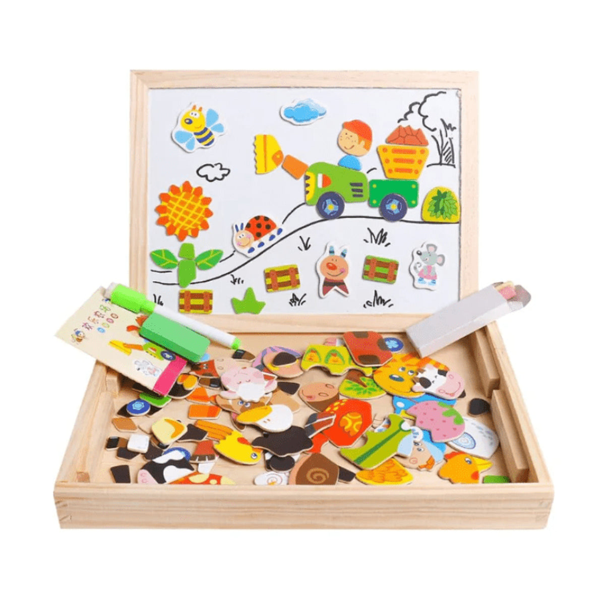 Artiblox 2-in-1 Montessori Drawing Board With Magnetic And Chalkboard Surfaces For Kids - Image 4