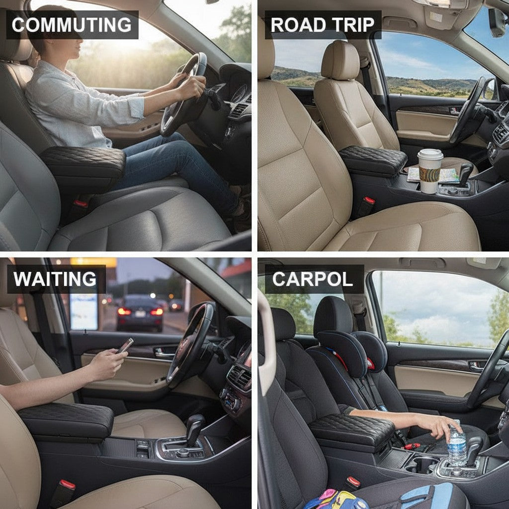 Memory Foam Armsteun Kussen voor Auto – Waterbestendige Middenconsole Pad benefits