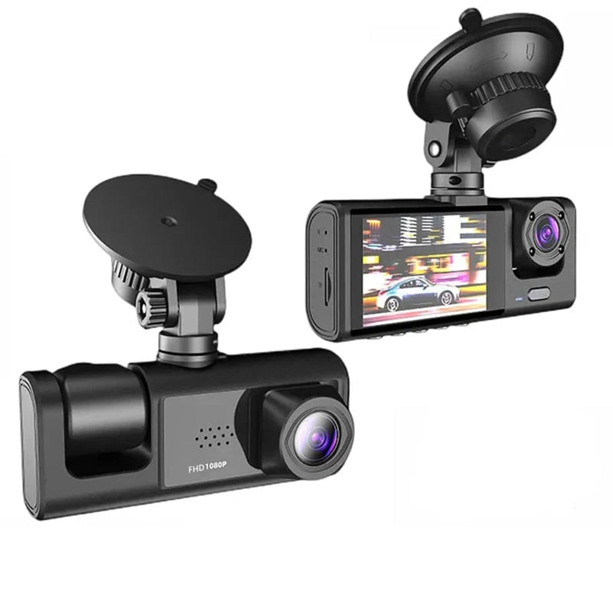 Car Dash Cam Auto Suction Cup Mount Dual Lens Night Vision Plastic Compact - Image 12