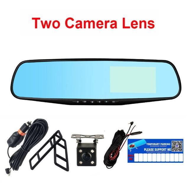 Car Dash Cam Mirror Front And Rear Cameras Backup Auto Dimming Display - Image 3