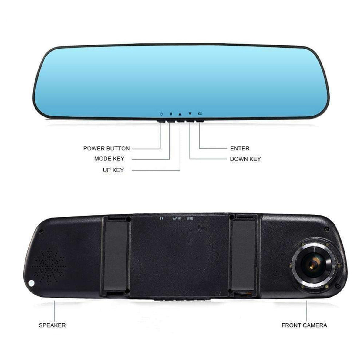 Car Dash Cam Mirror Front And Rear Cameras Backup Auto Dimming Display - Image 5