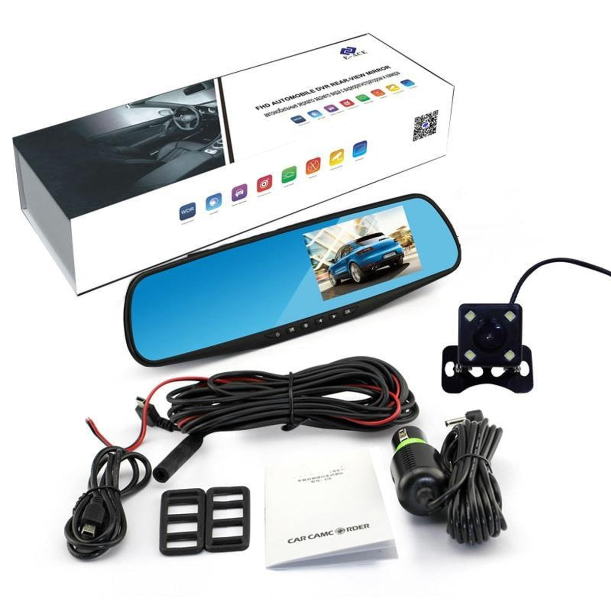 Car Dash Cam Mirror Front And Rear Cameras Backup Auto Dimming Display - Image 8