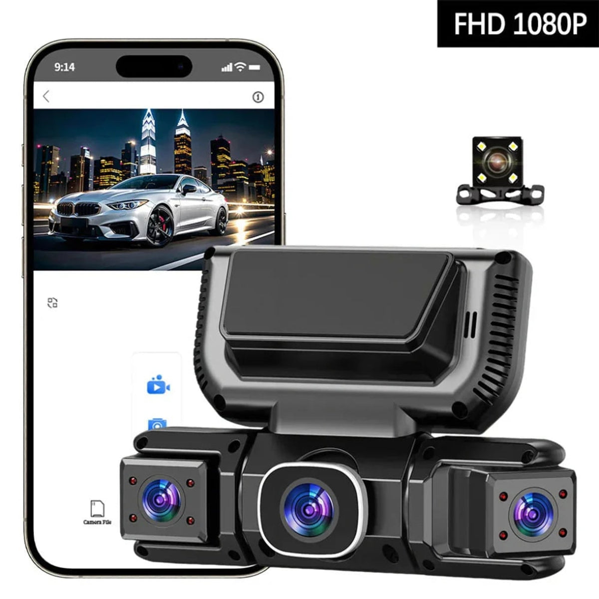 Car Dash Cam Multi-Camera Display Screen With WIFI FHD 1080p Night Vision G-Sensor Loop Recording - Image 2