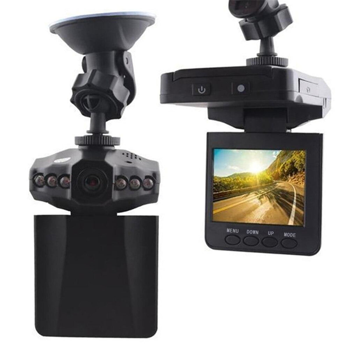 Car Dash Cam With Swiveling Screen And IR Night Vision Suction Cup Mount - Image 5