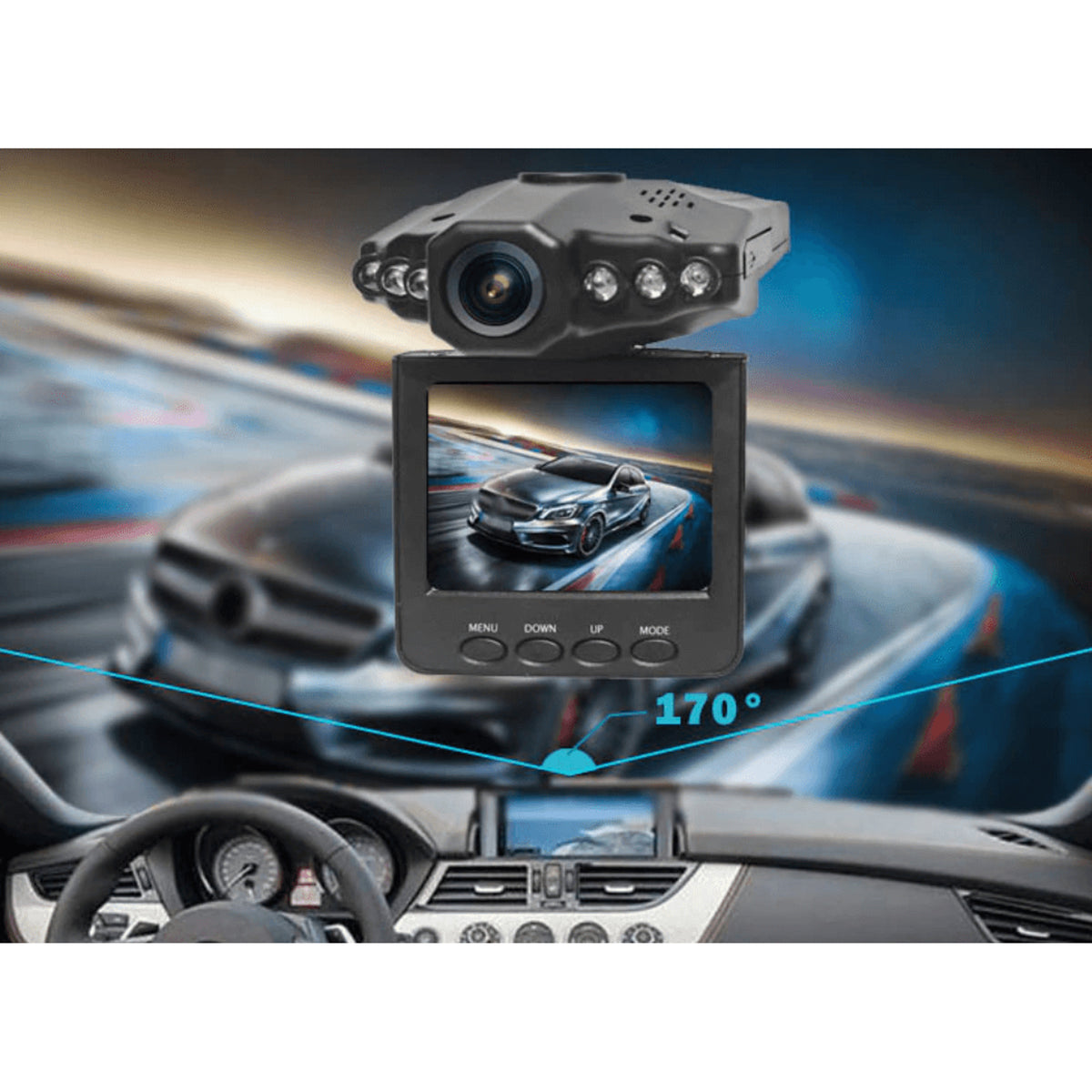 Car Dash Cam With Swiveling Screen And IR Night Vision Suction Cup Mount - Image 14