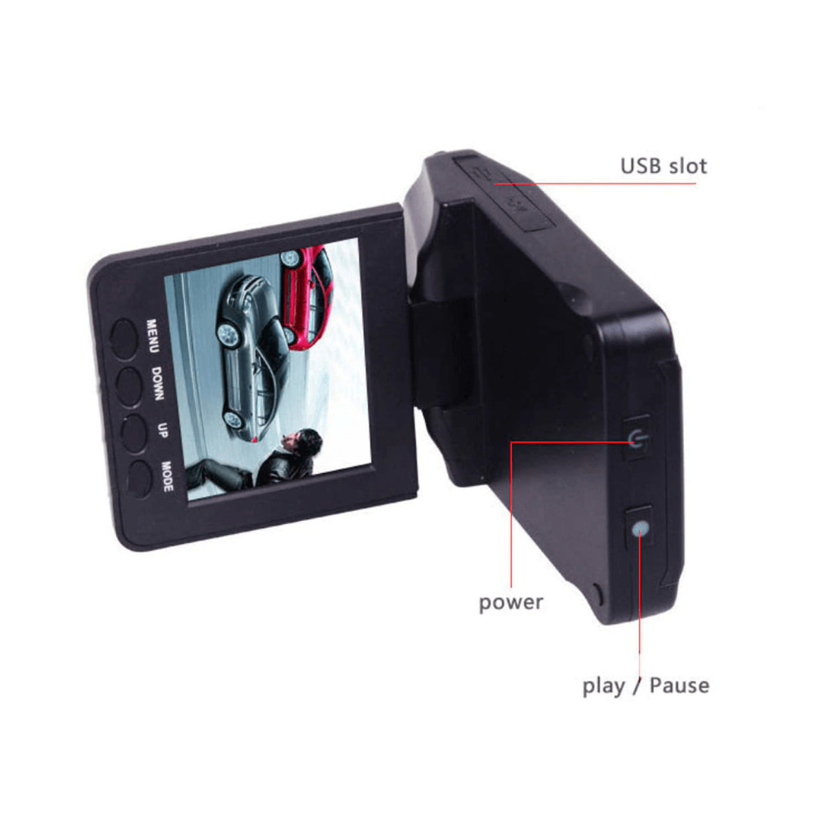 Car Dash Cam With Swiveling Screen And IR Night Vision Suction Cup Mount - Image 7