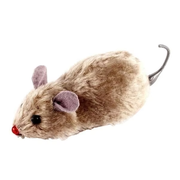 Cat Mouse Toy Interactive Electric Wind-Up Furry Pet Play Assorted Colors - Image 4