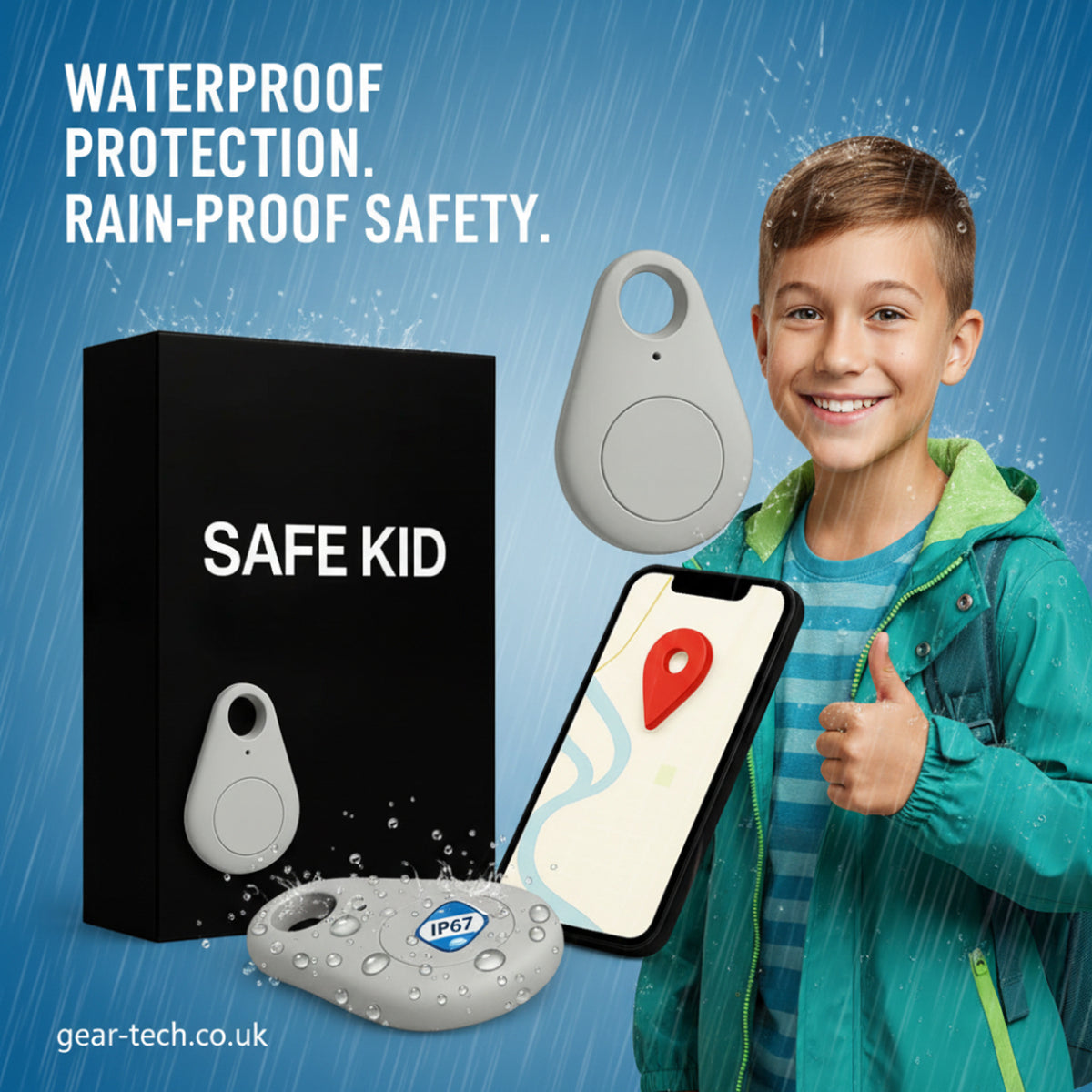 Child GPS Tracker With Real-Time Location Waterproof Design & Sos Alerts - Image 4