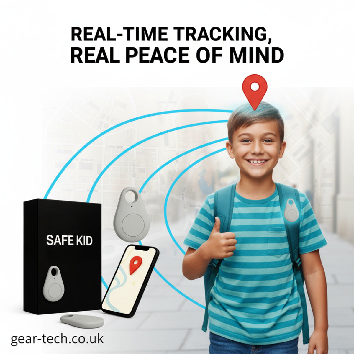 Child GPS Tracker With Real-Time Location Waterproof Design & Sos Alerts - Image 13
