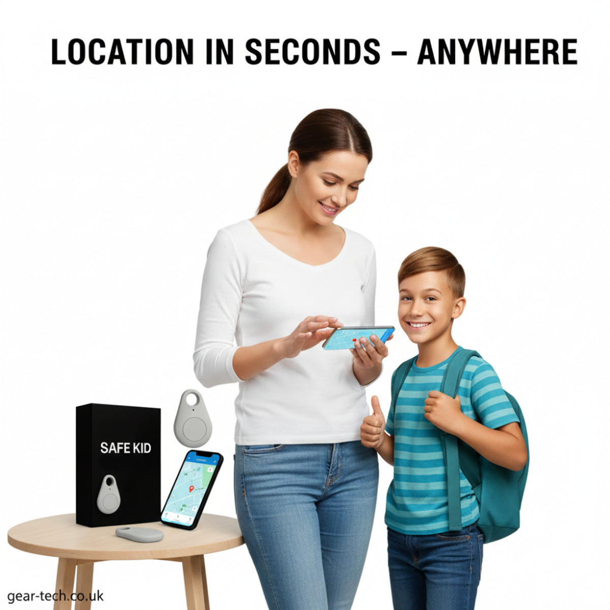 Child GPS Tracker With Real-Time Location Waterproof Design & Sos Alerts - Image 2