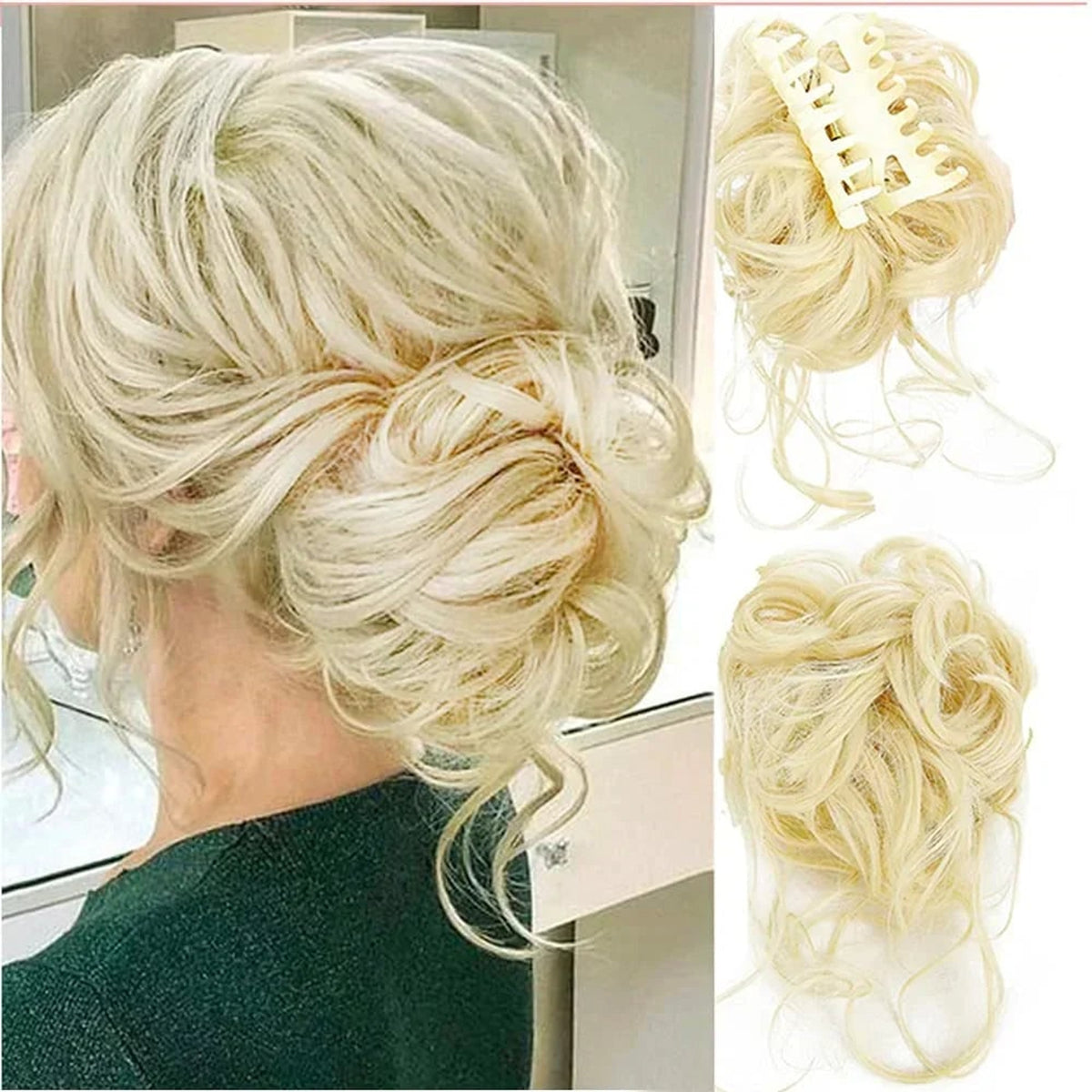 Clip In Hair Bun For Natural Curly Volume With Secure Clip Attachment - Image 17