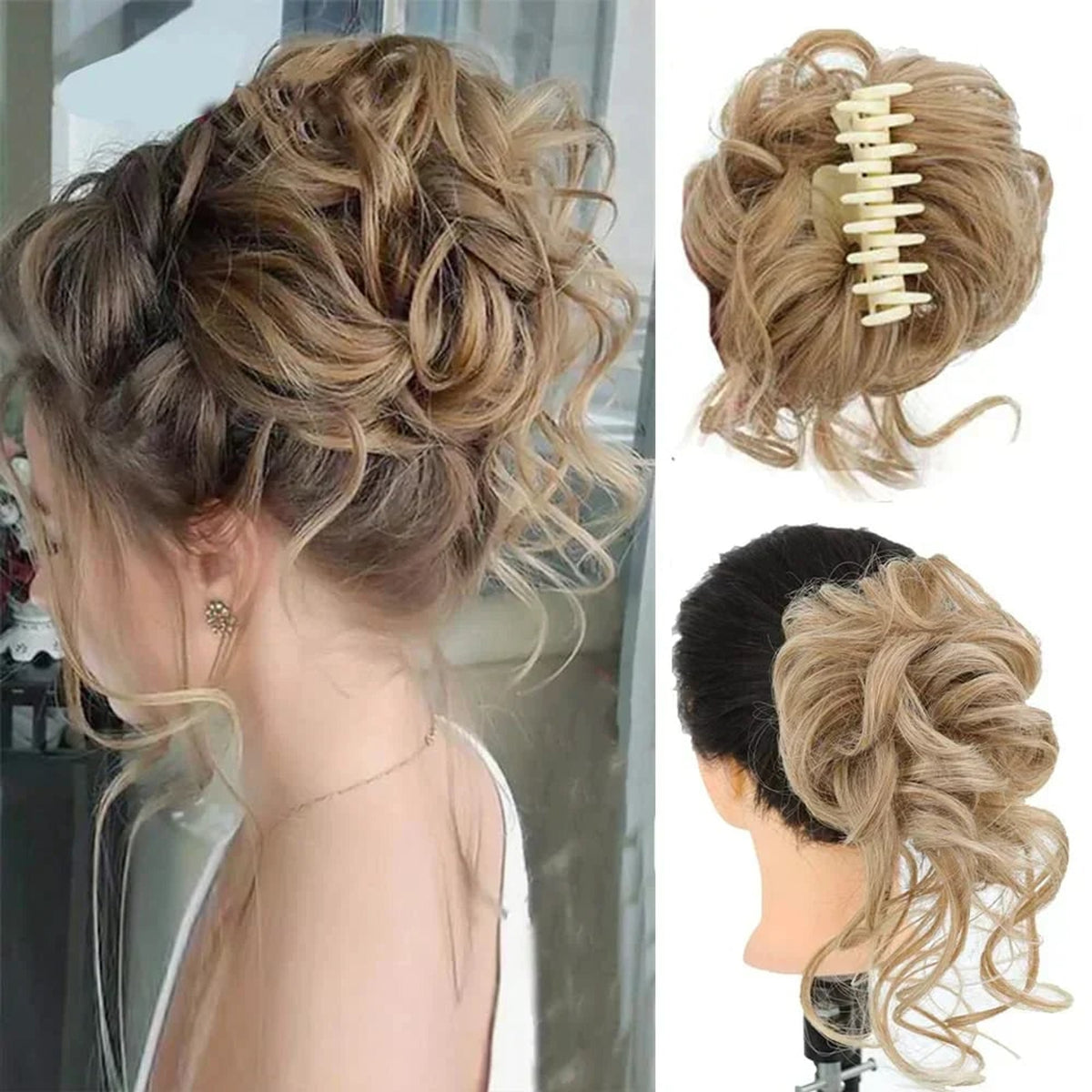 Clip In Hair Bun For Natural Curly Volume With Secure Clip Attachment - Image 8
