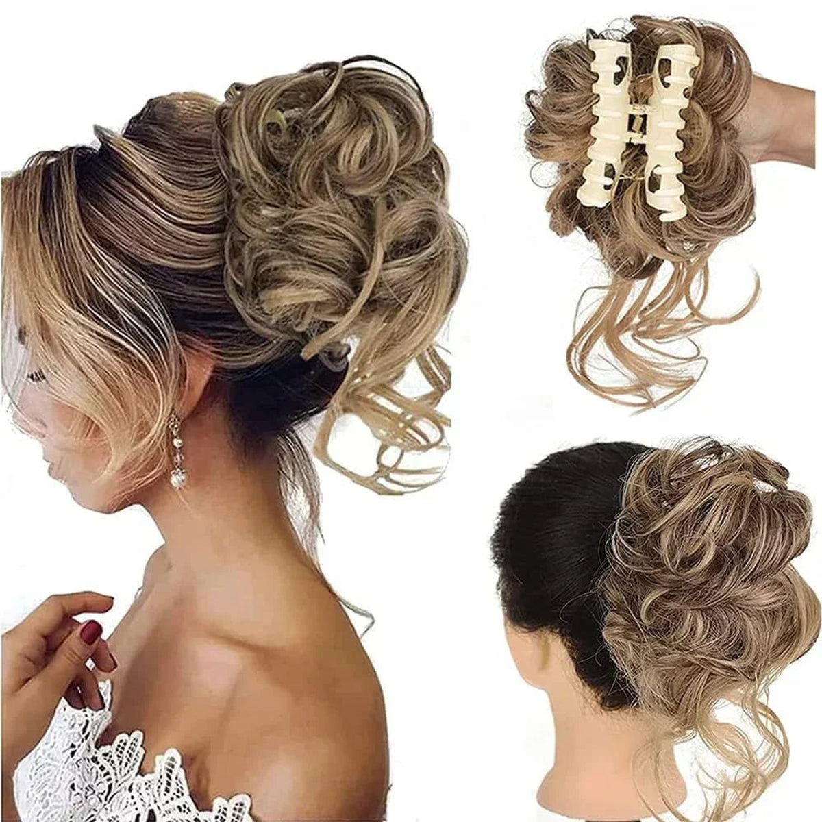 Clip In Hair Bun For Natural Curly Volume With Secure Clip Attachment - Image 9
