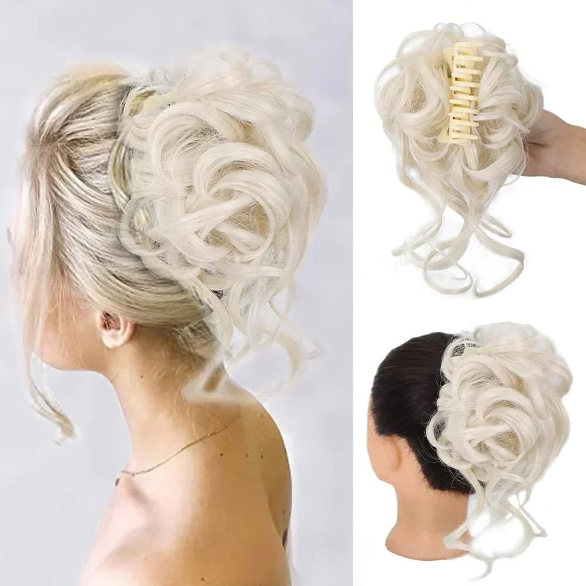 Clip In Hair Bun For Natural Curly Volume With Secure Clip Attachment - Image 13