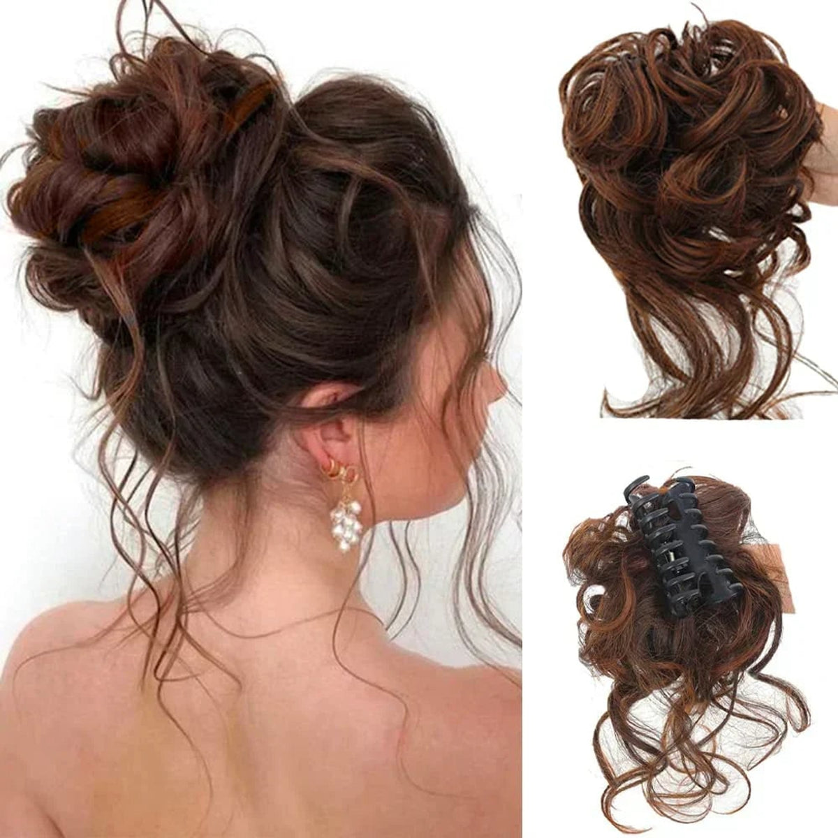 Clip In Hair Bun For Natural Curly Volume With Secure Clip Attachment - Image 7