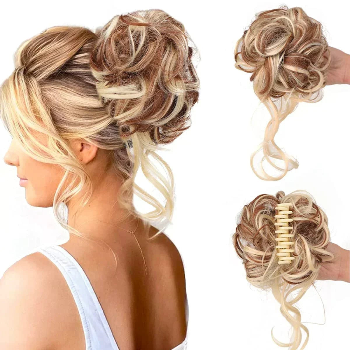 Clip In Hair Bun For Natural Curly Volume With Secure Clip Attachment - Image 10